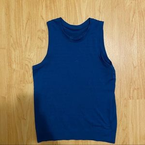 Navy lululemon workout shirt